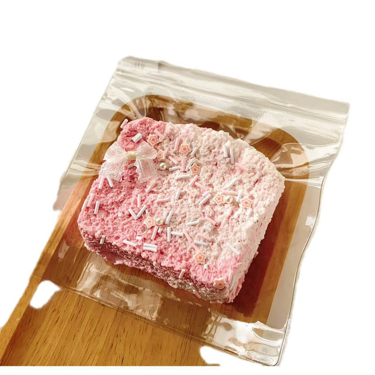 200g Layer Cake Squishy β Matcha & Strawberry Chunky Dessert Sensory Toy