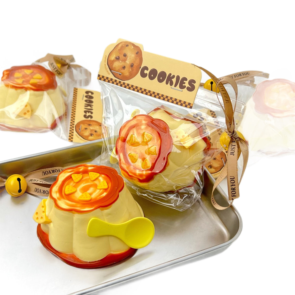 250g Caramel Pudding Squishy – Jumbo Soft Dessert Sensory Toy