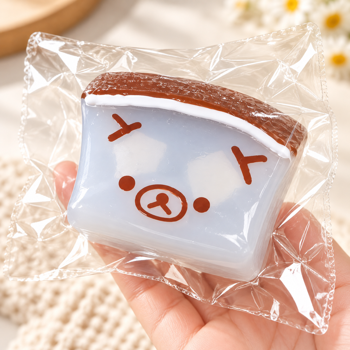 Coconut Milk Bear Squishy Toy – Soft Slow-Rising Stress Relief Squeeze Toy