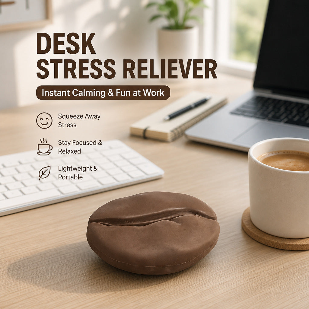 Coffee Bean Squishy – Soft Slow-Rising Sensory Toy