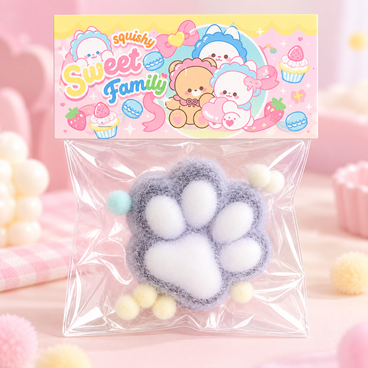 Little Fuzzy Cat Paw Squishy