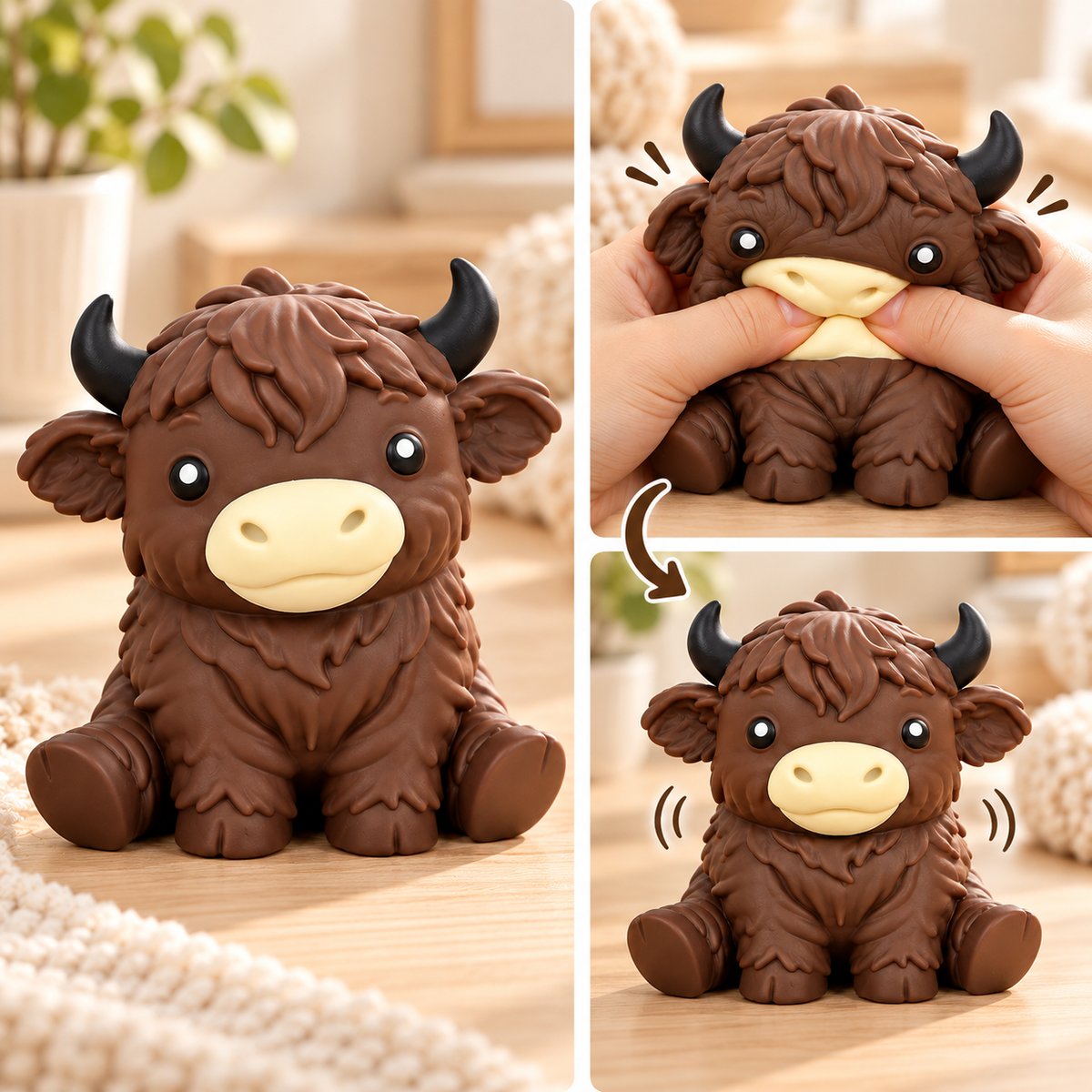 Jumbo Highland Cow Squishy Toy