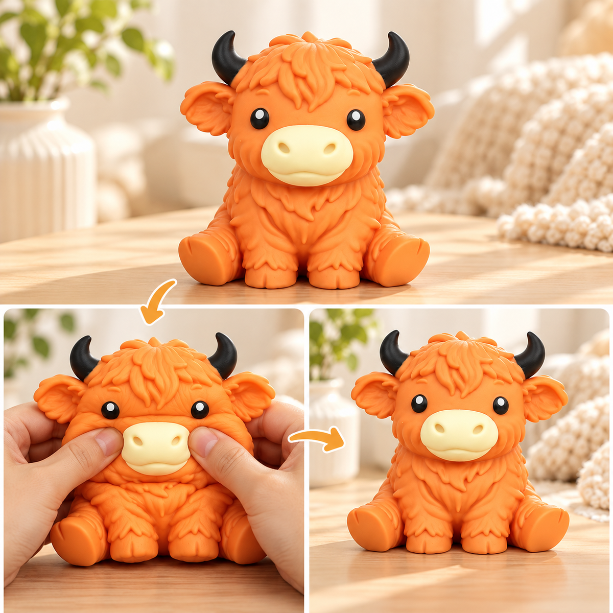 Jumbo Highland Cow Squishy Toy