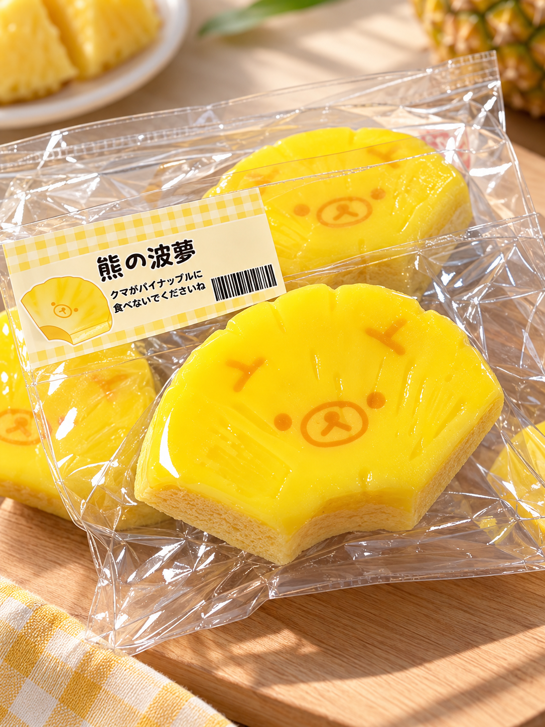 Frozen Butter Pineapple Bear Squishy – Slow-Rising Stress Relief Toy