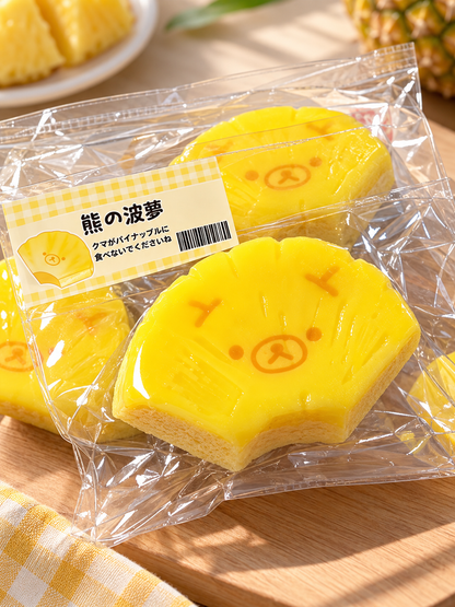 Frozen Butter Pineapple Bear Squishy – Slow-Rising Stress Relief Toy