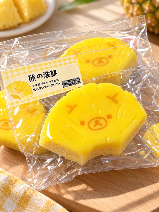 Frozen Butter Pineapple Bear Squishy – Slow-Rising Stress Relief Toy