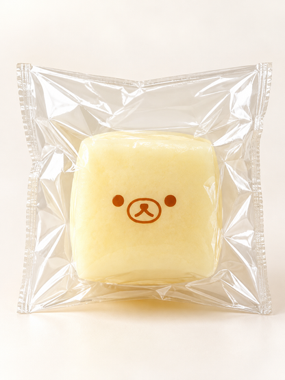 Frozen Butter Radish Cube Bear Squishy – Soft Slow-Rising Stress Relief Toy