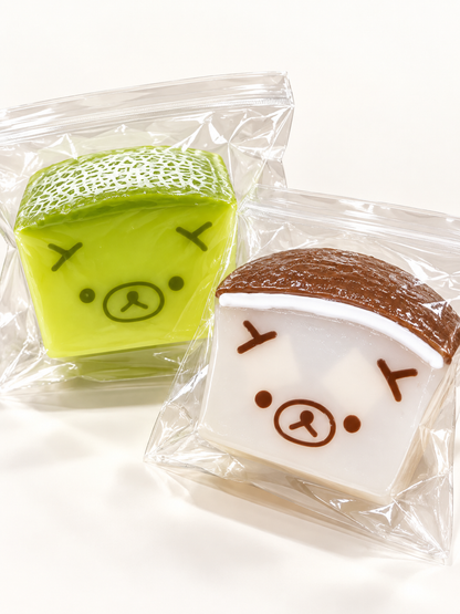 Green Melon, Yellow Melon & Coconut  White Bear Squishy Toy