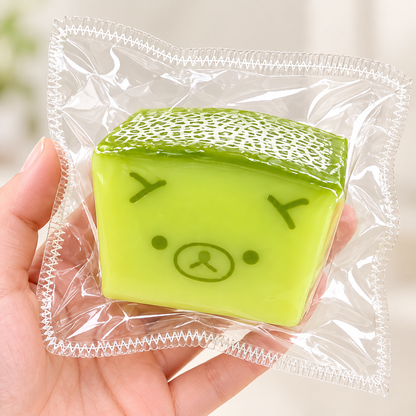 Green Melon, Yellow Melon & Coconut  White Bear Squishy Toy