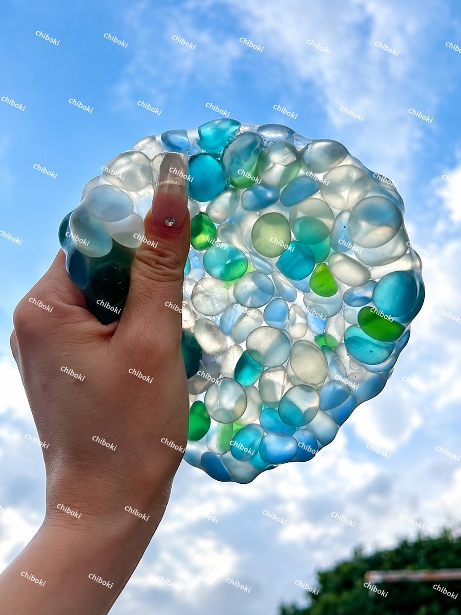 Chiboki Big Pebble Squishy Ball – Chunky Bead Texture Sensory Fidget Toy