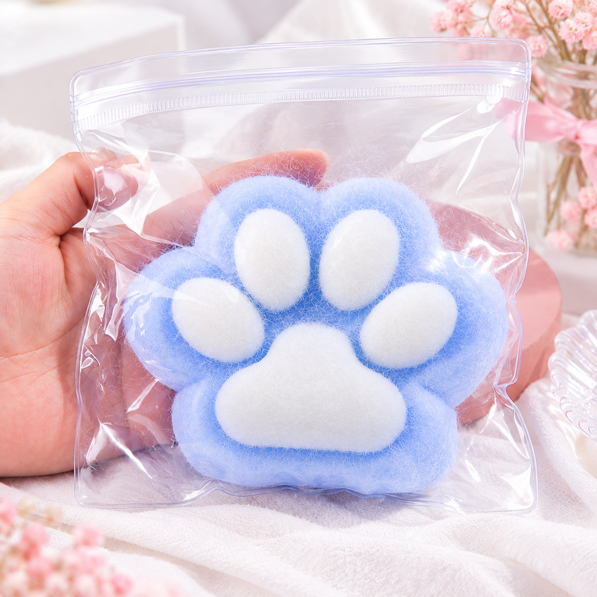 220g-240g Jumbo Fuzzy Cat Paw Squishy