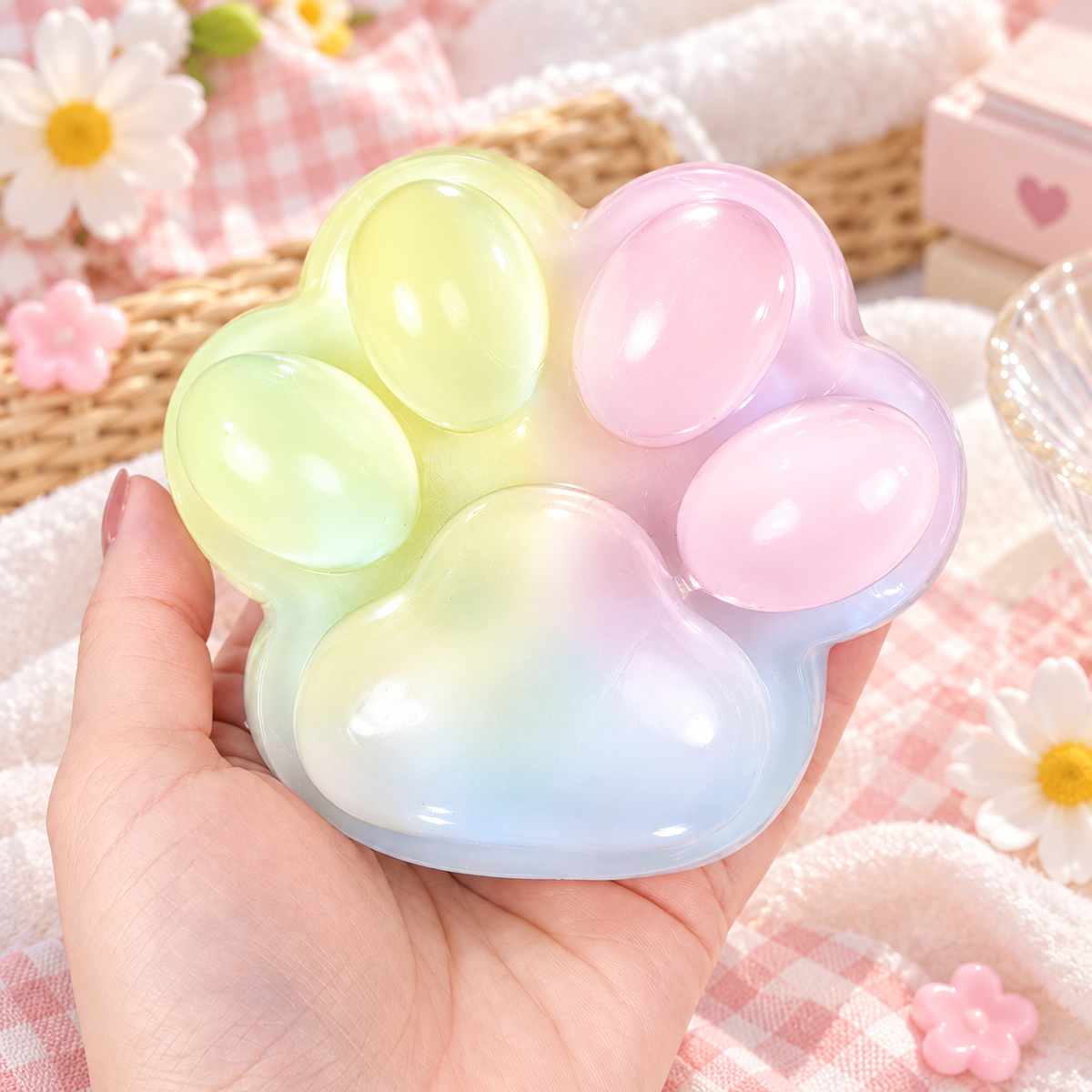 220g-240g Jumbo Fuzzy Cat Paw Squishy