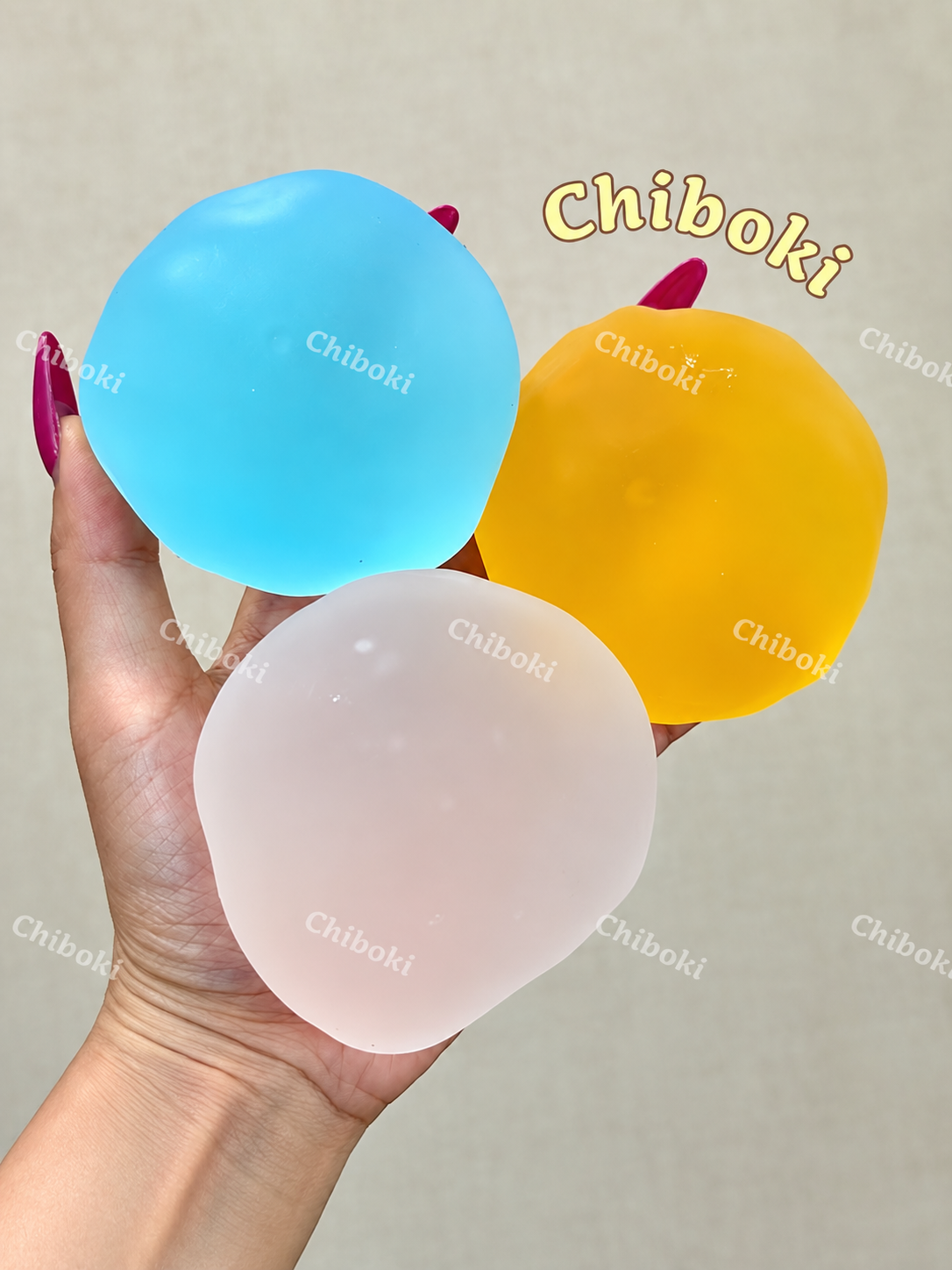 Authentic Chiboki Frosted Juice Mochi Squishy – 3 Colors