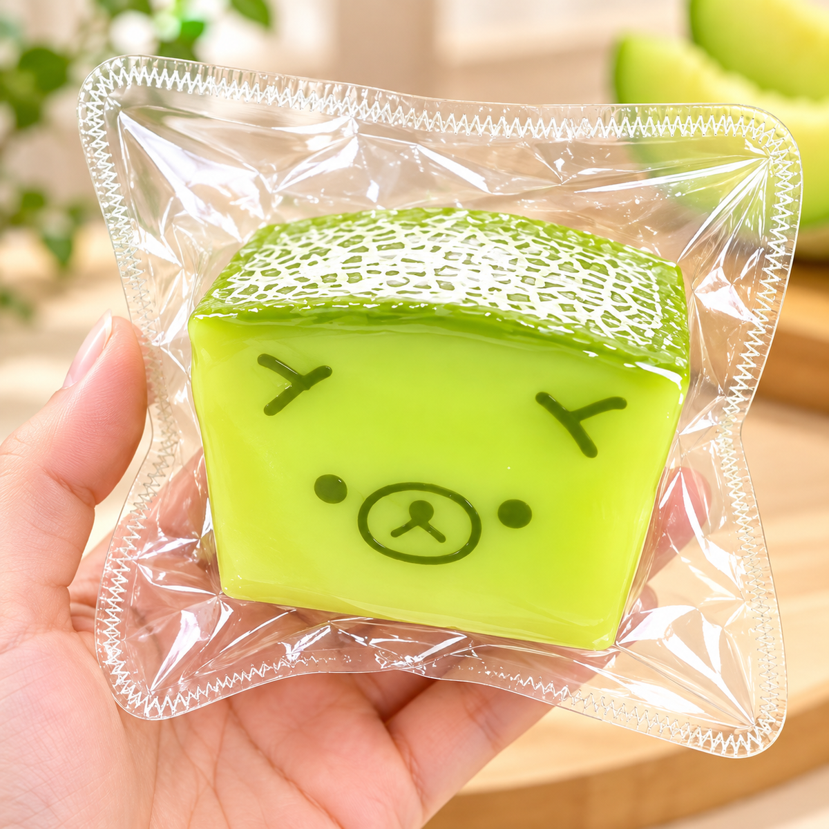 Green Melon, Yellow Melon & Coconut  White Bear Squishy Toy
