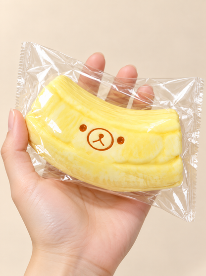 Frozen Butter Banana Bear Squishy Toy